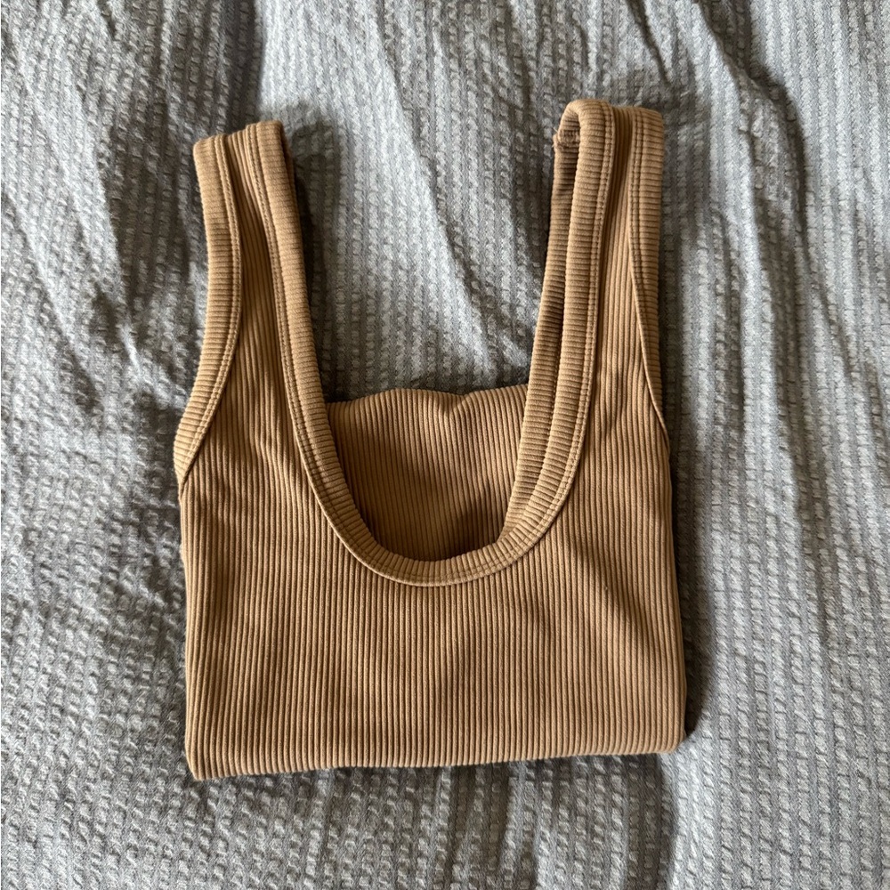 Abercrombie Tan Ribbed Tank Top NWOT